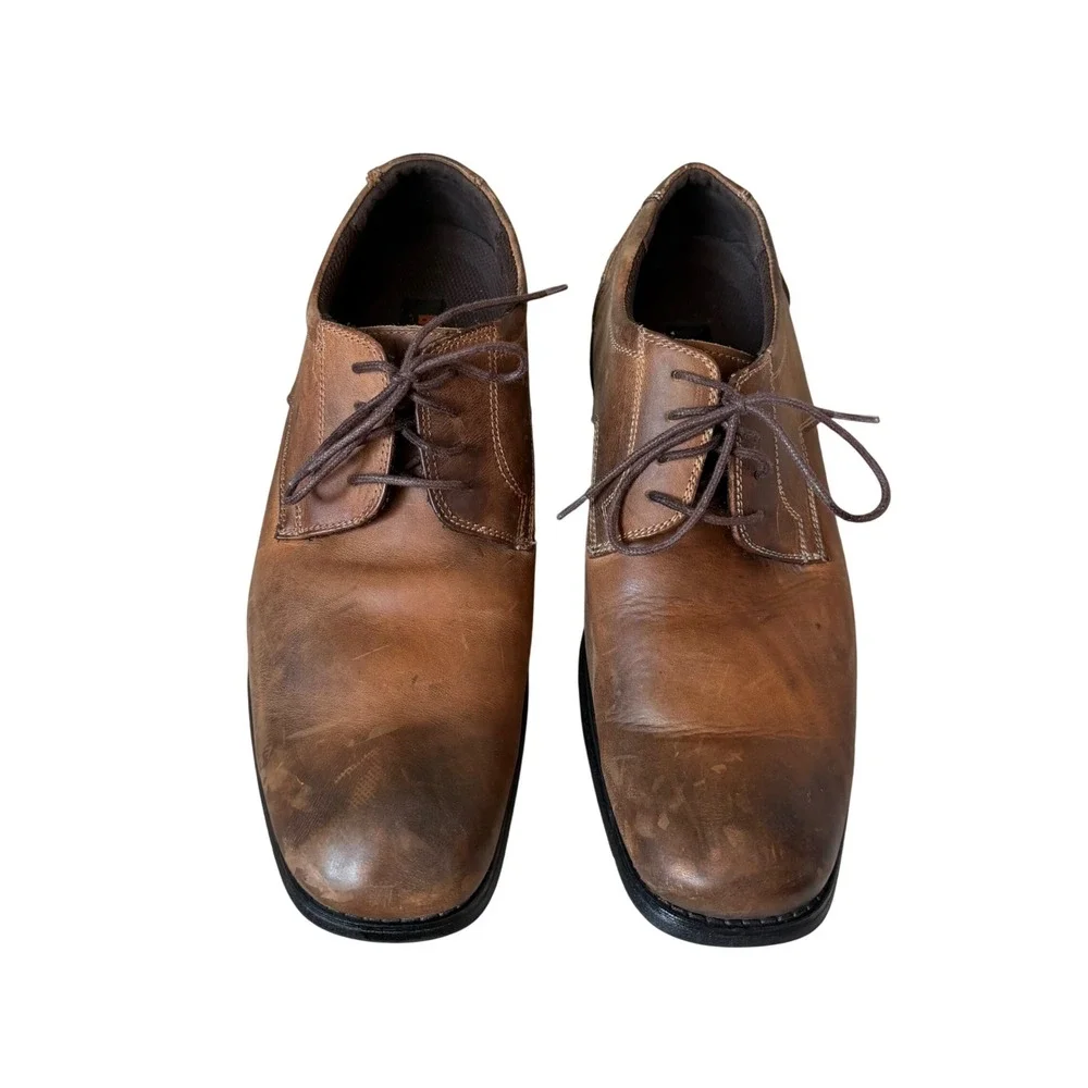 Bed|Stu Men's Shoes Leather Oxford Brown Size 9